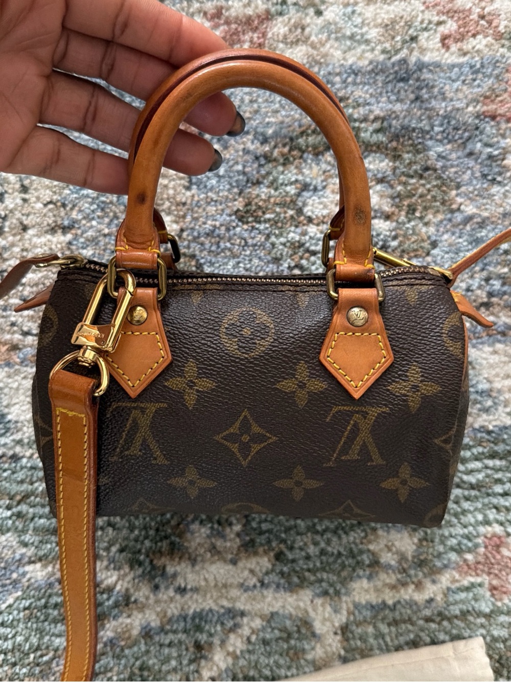 Louis Vuitton Monogram Mini Speedy in Brown and Tan